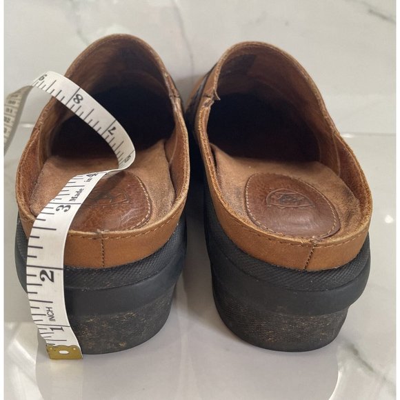 Ariat Clogs Brown Tan Leather Mules Slip On Womens Style 21435 Size 8 B - Picture 10 of 12